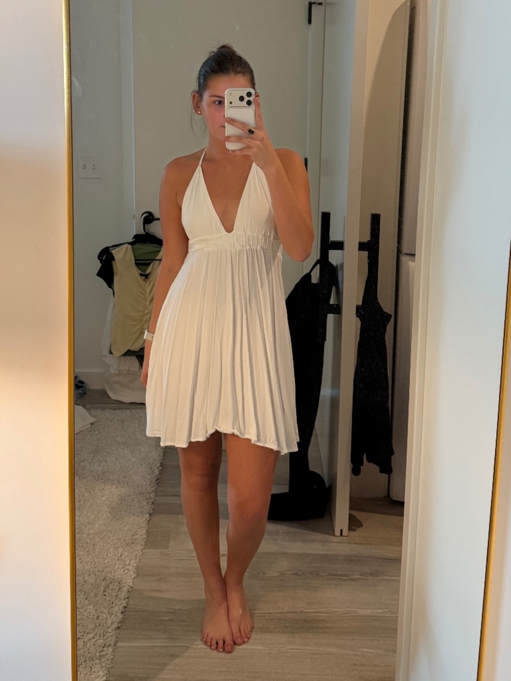 Brandy Melville Europe Exclusive Halter Flowy Mini Dress